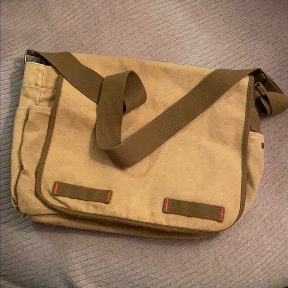 Old Navy brown/khaki messenger bag w/ pockets